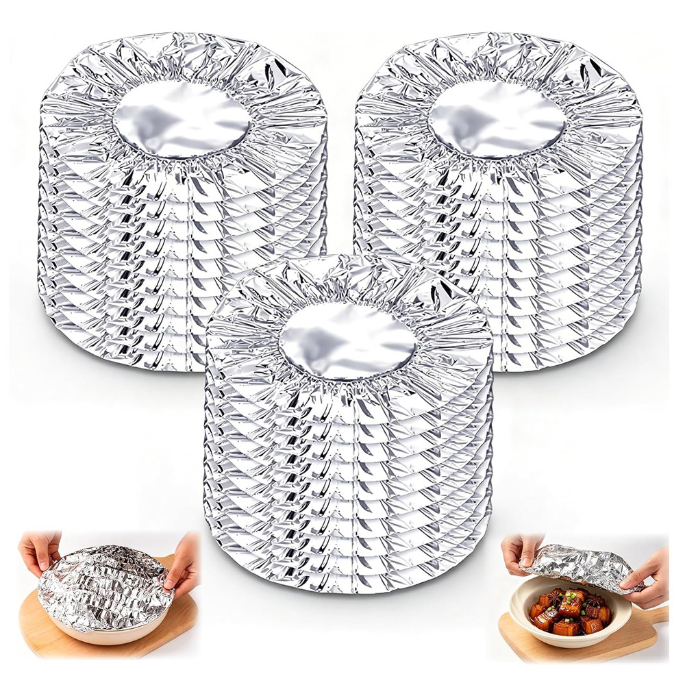 Meal Prep Chef - Yeniden Kullanılabilir Alüminyum Folyo Yiyecek Kapakları,