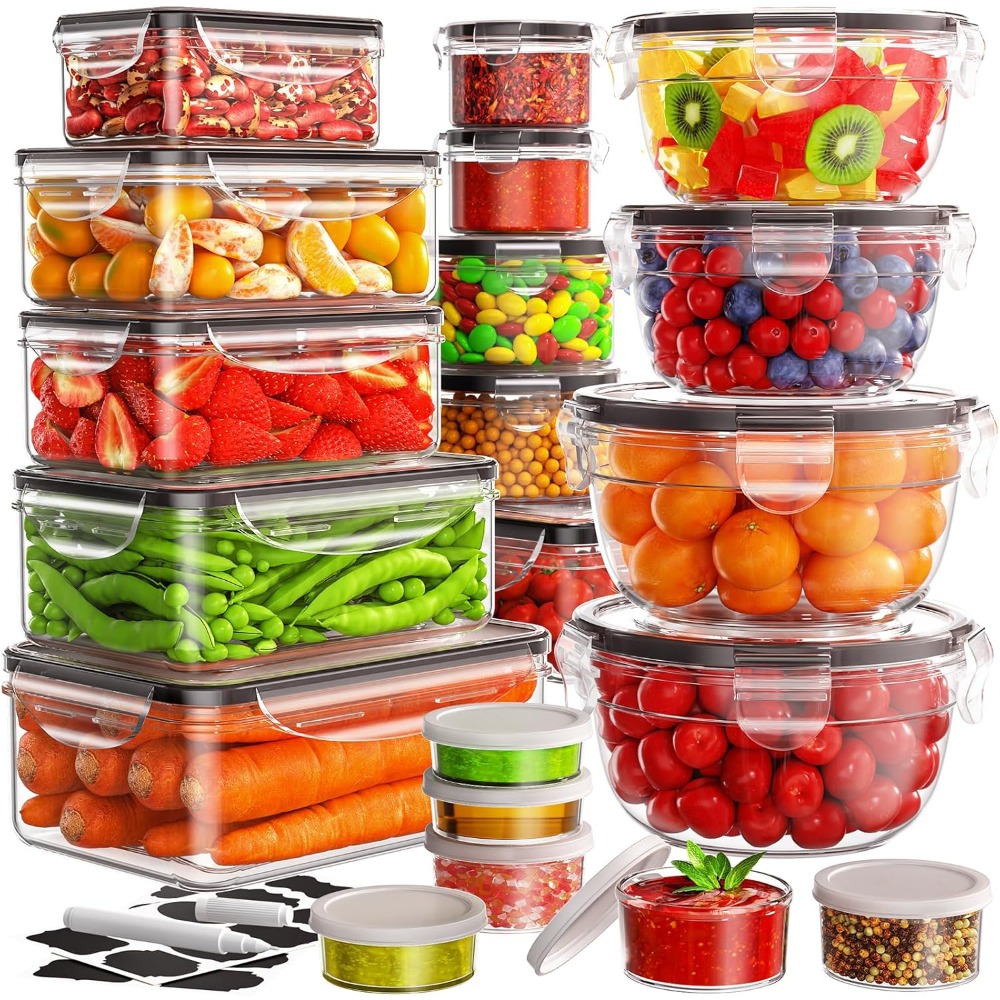 Meal Prep Chef - 40 Parçalı Gıda Saklama Kapları, Sızdırmaz,