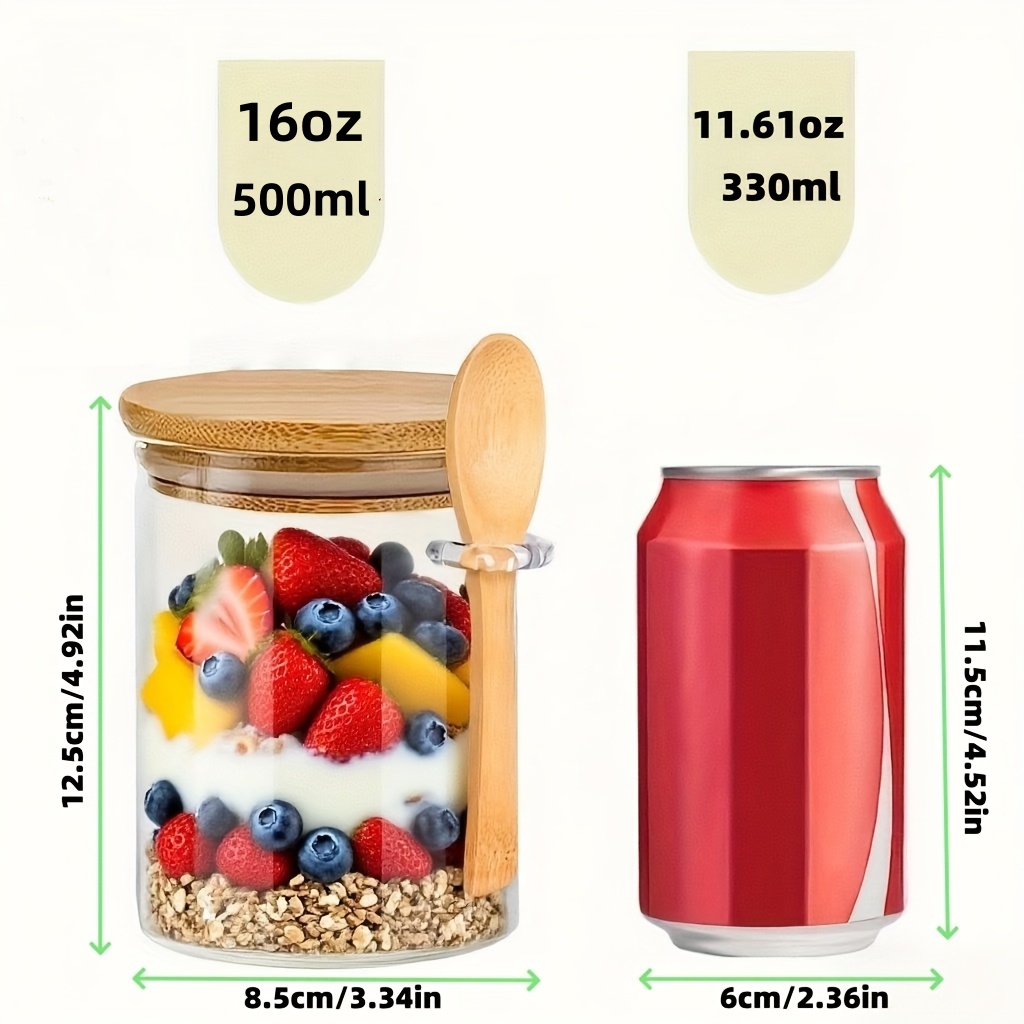 1/2/4/8 Parça Yulaf Ezmesi Cam - Salad Container Jar incelemesi ve fiyatı