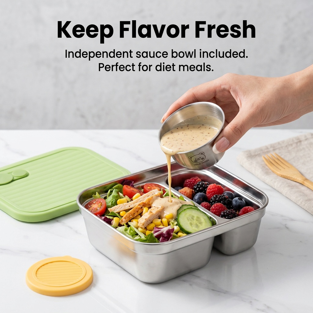 Taşınabilir 304 Paslanmaz Çeli - Salad Container Jar incelemesi ve fiyatı
