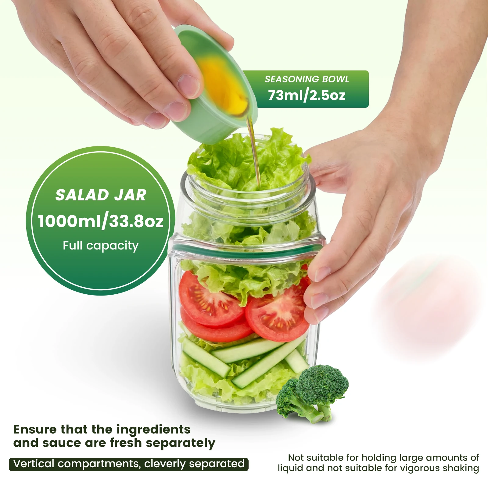 Salata Kabı, Yan Açılır Kapakl - Salad Container Jar incelemesi ve fiyatı