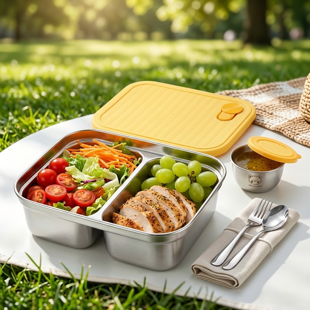 304 Paslanmaz Çelik Öğle Yemeğ - Salad Container Jar incelemesi ve fiyatı